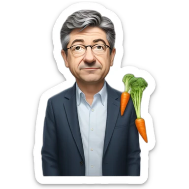 Mélenchon qui fume une carotte sticker