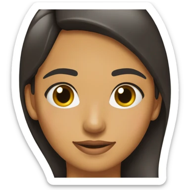 Chica morena acostada  sticker