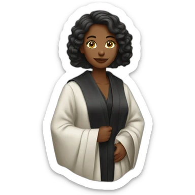 woman lawyer Wearing a robe sticker