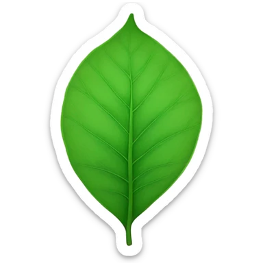 5 leafed green leaf sticker