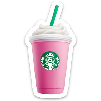 Pink starbucks drink sticker