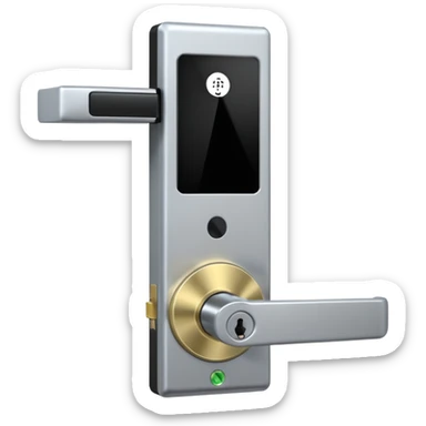 Electronic Door Lock System with card insert only screen no key hole sticker