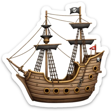 little pirate ship for penguins sticker