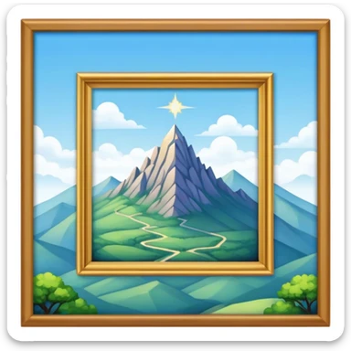 A high point or top of a hill or mountain, offering a clear view of the area below sticker