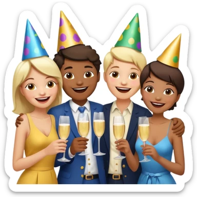 llamada con amigos sticker