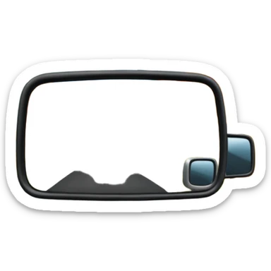 Fall scenery in the rearview mirror of a truck sticker