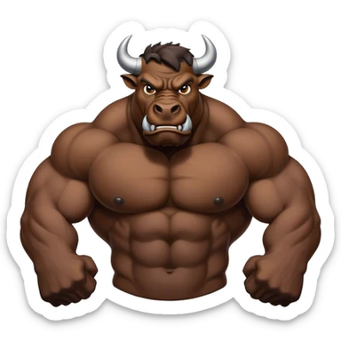 Toro que se vea agresivo a representar a una empresa que funde metales sticker