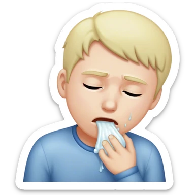 Vomiting man sticker