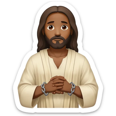 Black Jesus handcuffed sticker