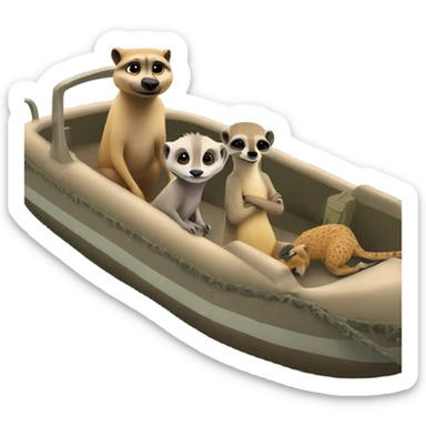 Hakuna Matata - pontoon with a warthog and meerkat on it sticker