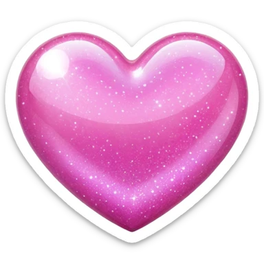 pink heart with sparkles sticker