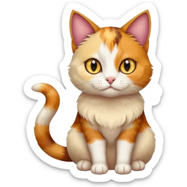 Beautiful chimera cat with heterochromia  sticker