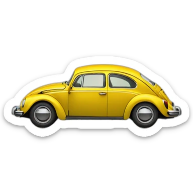 Volkswagen coccinelle jaune sticker
