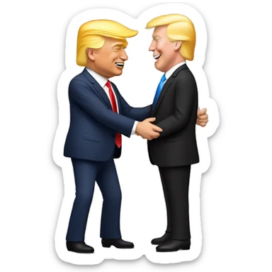 Elon musk hugging Donald trump sticker