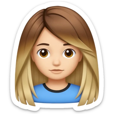 pelo con mechas californianas sticker