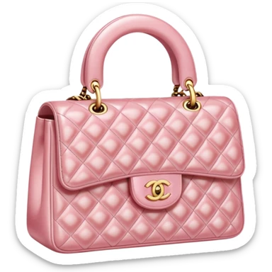 chanel pink pearl bag sticker