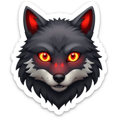shadow wolf sticker
