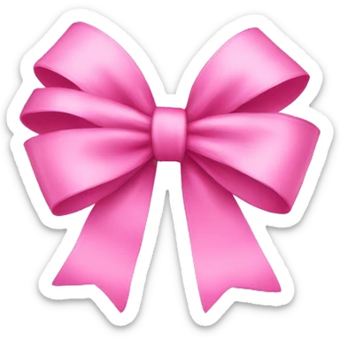 Pink bow sticker