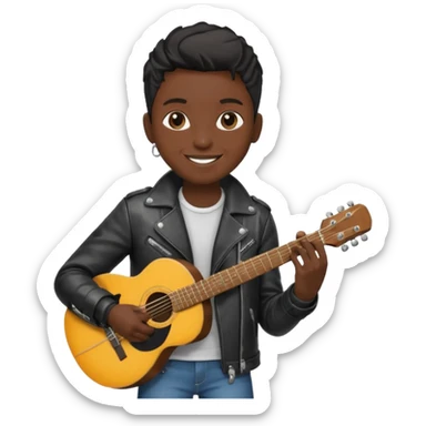 concert black Cable reels connected do a guitar sticker