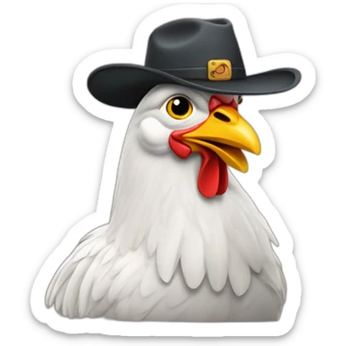 GALLINA TURULECA CON GORRO DE SHEF sticker