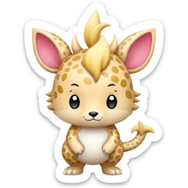 an edgy cute kawaii vernid-fionbri with splash patterns full body sticker