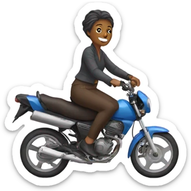 My mum riding a cat sticker