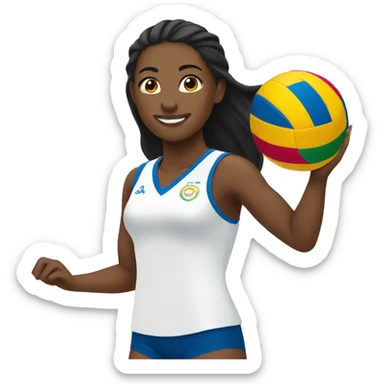 summer olympics girl volleyball sticker