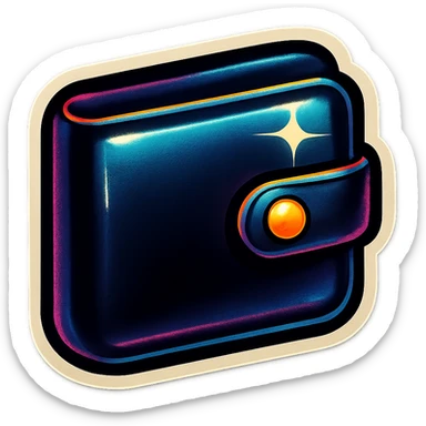 simple black wallet sticker