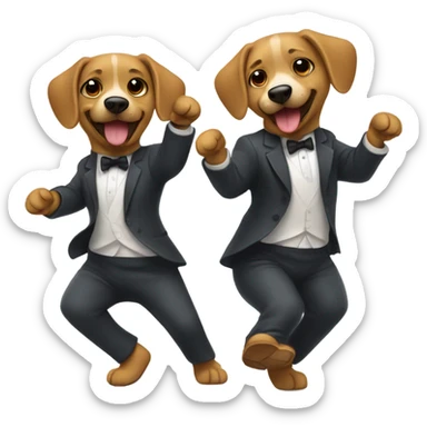 Perro bailando salsa sticker