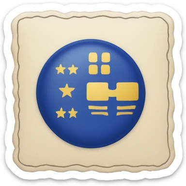 A Dutch passport  sticker