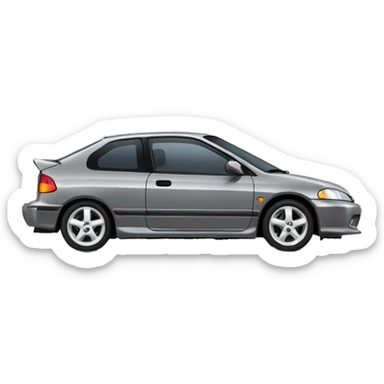 Grey Honda civic 1999 three doors  sticker