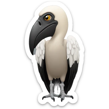 a vulture with kanye logo sticker