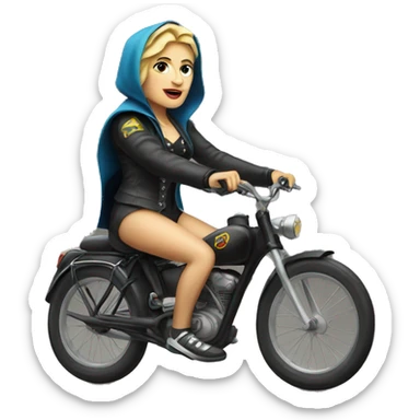 Madonna riding a bike sticker