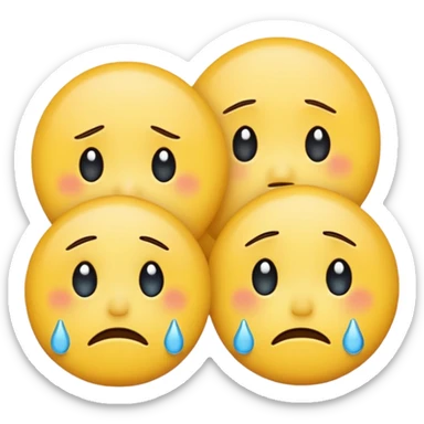 🥺+🥲+🥺  je veux pas d'apparence humain  sticker