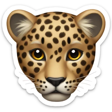 leopard bow sticker