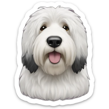 English sheepdog realist with Betis t-shirt sticker