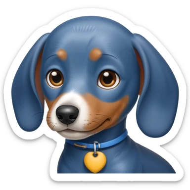 blue Dachshund sticker
