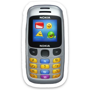 bejeweled nokia cellphone with text messages sticker