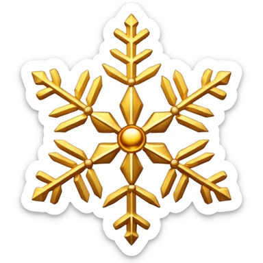 Gold snowflake sticker