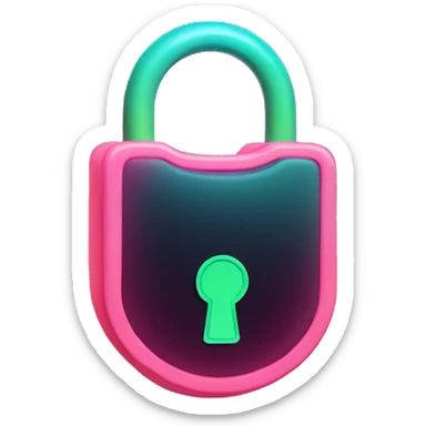 Neon lock sticker