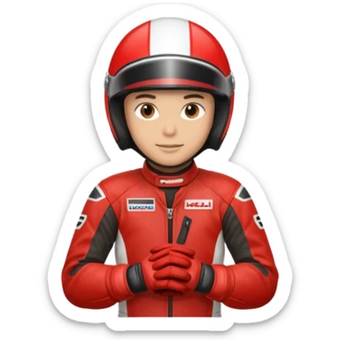 red-motorcycle-racer sticker