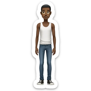 tall skinny guy sticker