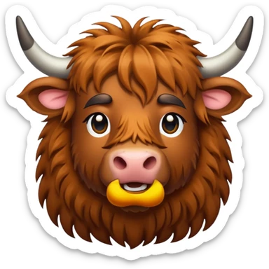 highland cow  sticker