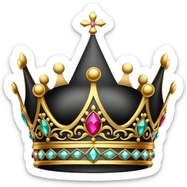 black crown sticker