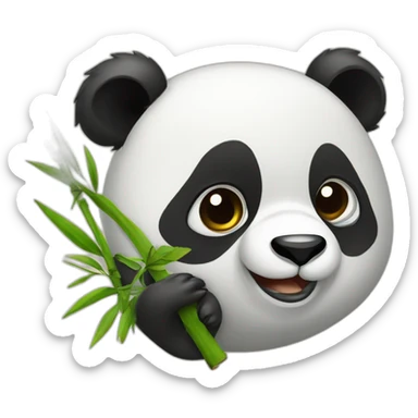 Panda eating bambou  sticker