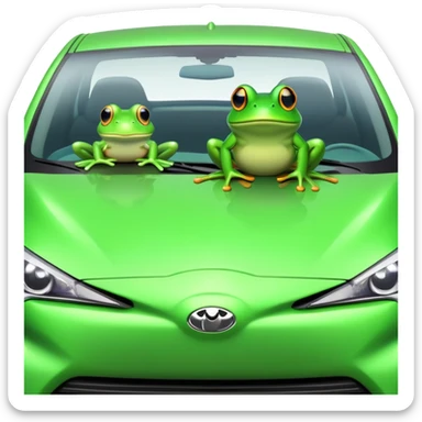 2024 Prius and a frog sticker