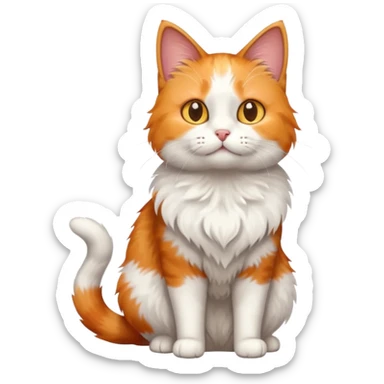 Short cat standing upright sticker