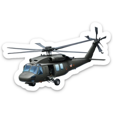Blackhawk helicopter sticker