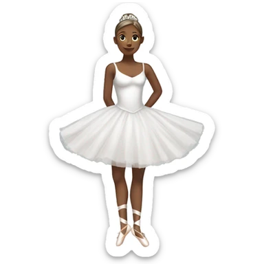 Ballerina white dress sticker