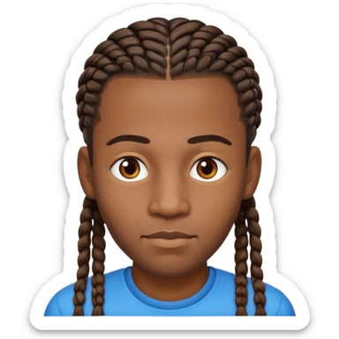 Black dude with cornrows sticker